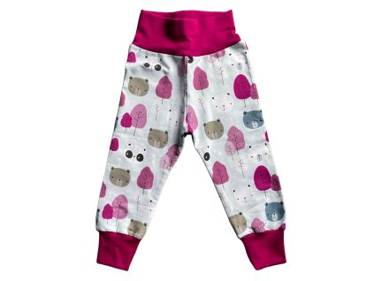 teplaky tmave ruzova