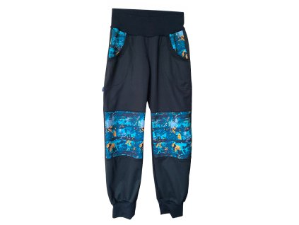 softshelove kalhoty fleece modre