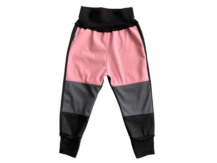 softshellove kalhoty cerne ruzove