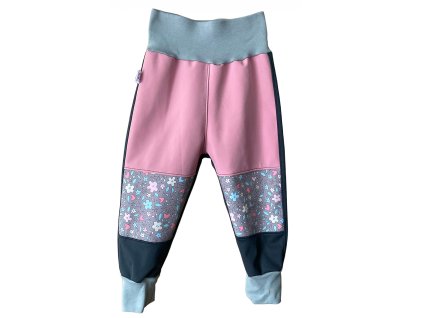 Softshellove kalhoty kvetinky