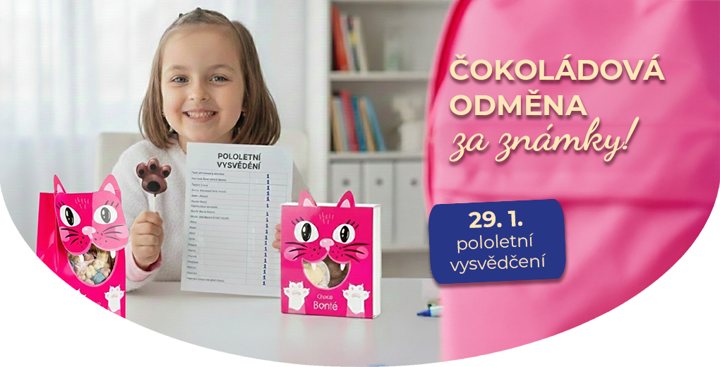 Čokoládová odměna na známky!