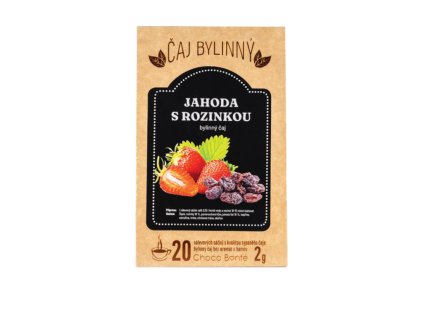 caj bylinny jahody s rozinkami