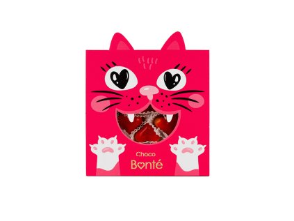 Malinová kočička v bílé čokoládě - 6 ks pralinek