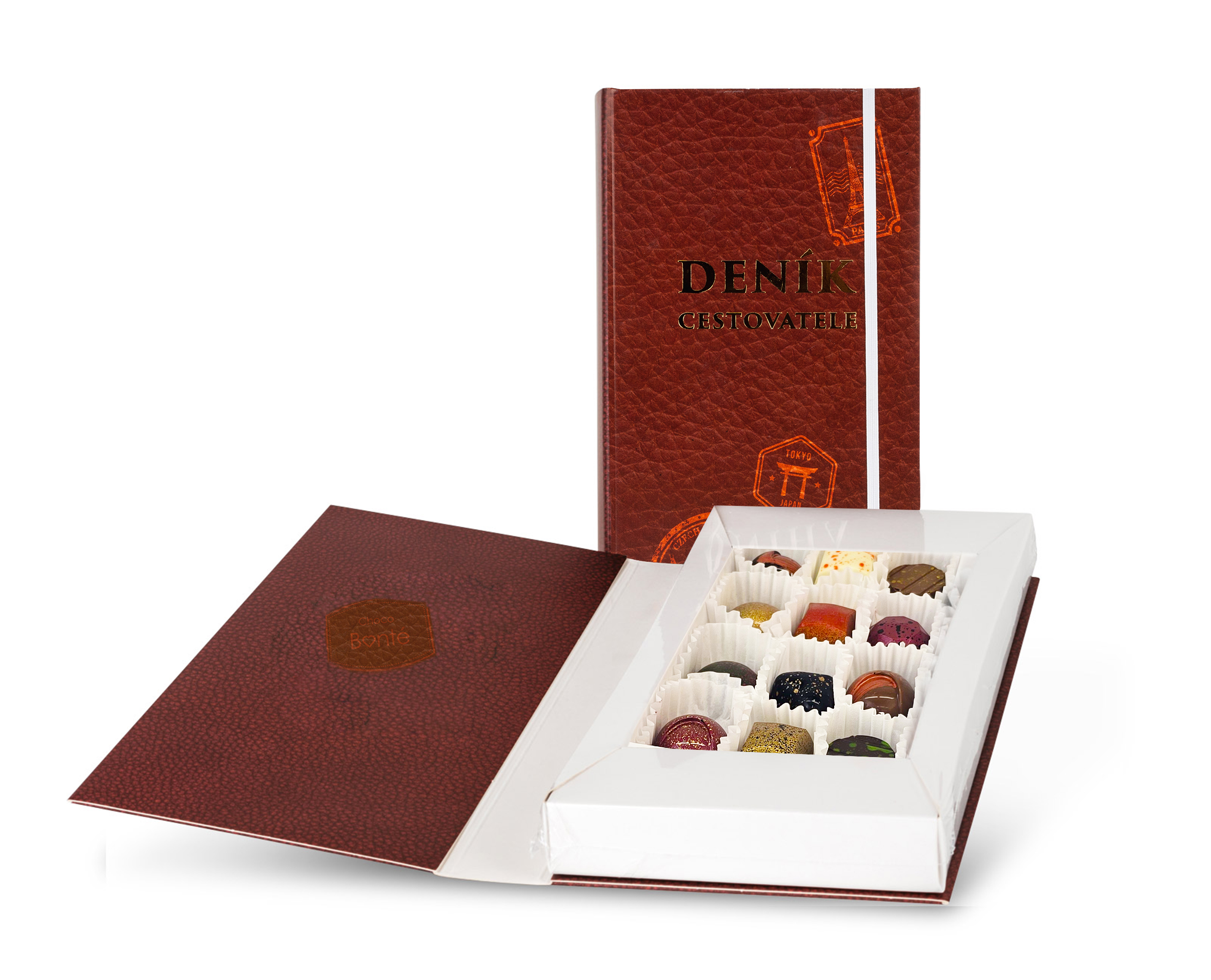 Dárek pro učitele/ky - Deník cestovatele - bonboniéra