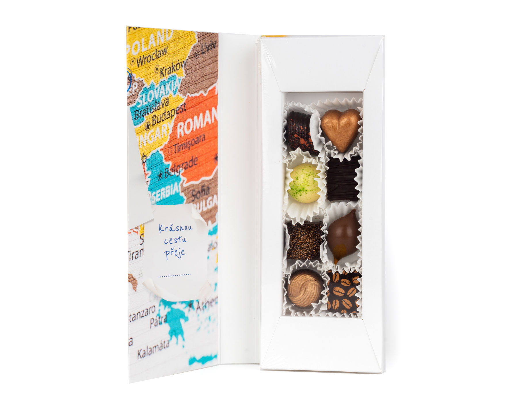 Dárek pro učitele/ky - Mapa pro cestovatele - bonboniéra