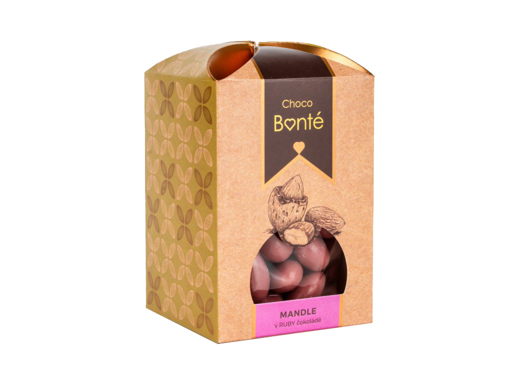 Choco Bonté Mandle v ruby čokoládě