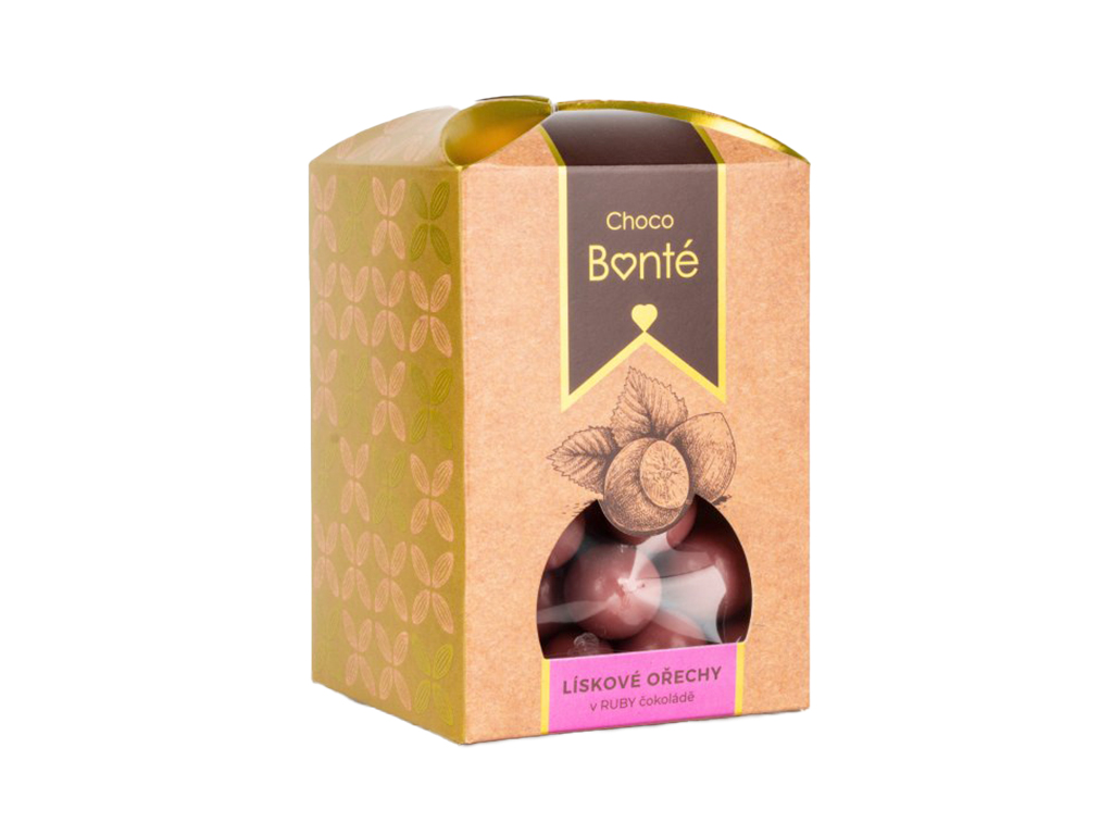 Choco Bonté Lískové ořechy v ruby čokoládě