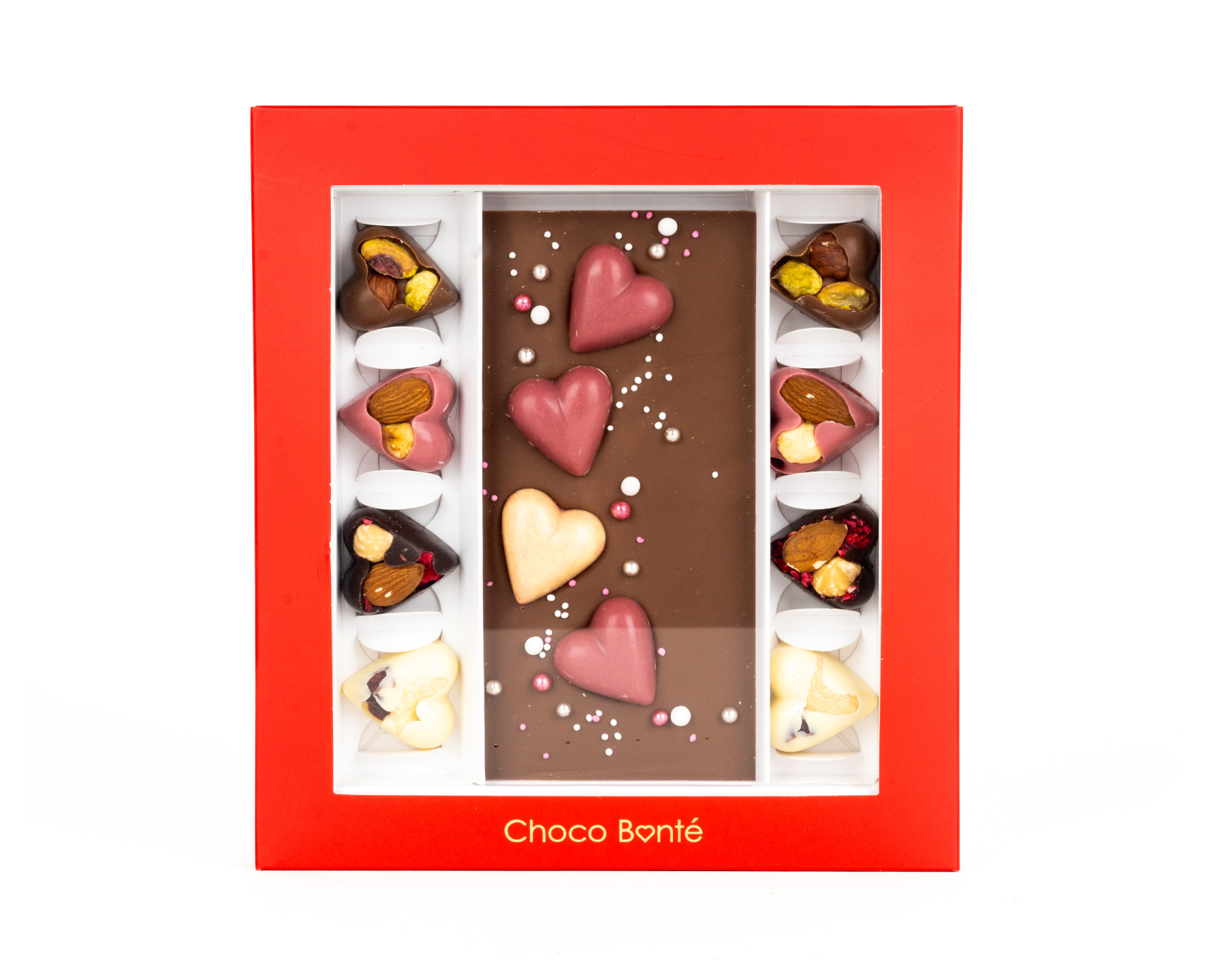 Dárková čokoláda s bonbony z lásky - mléčná verze