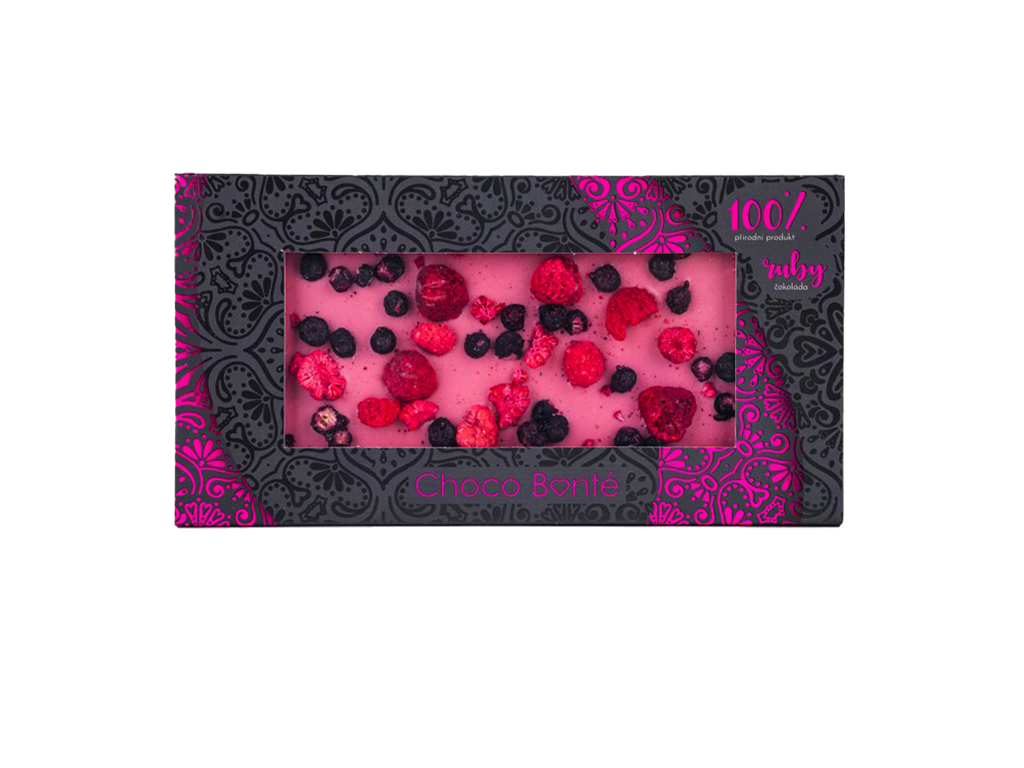 Choco Bonté Ruby čokoláda s malinami a borůvkami