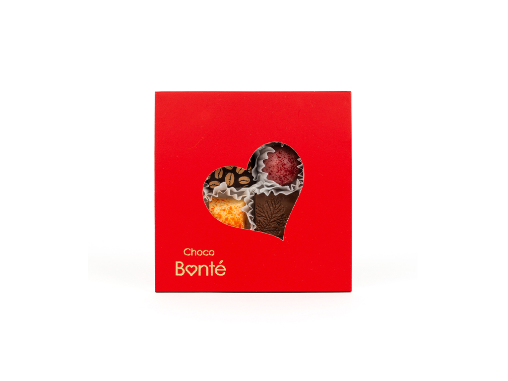 Choco Bonté Bonboniéra - 4 ks pralinek (srdce)