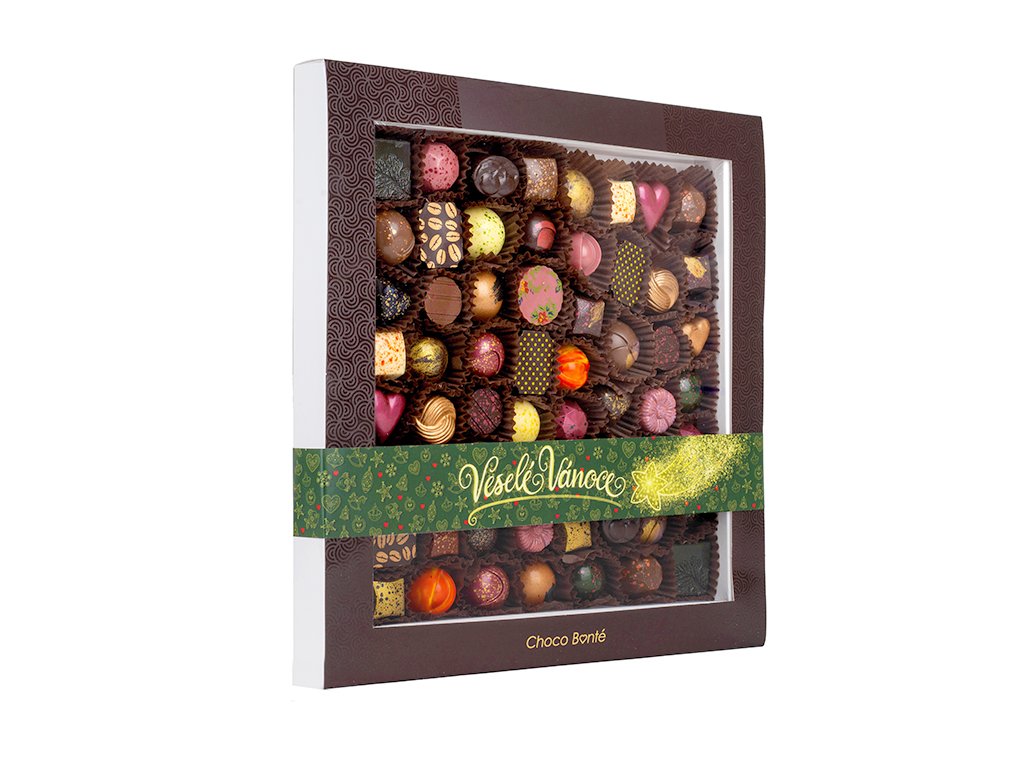 Choco Bonté Luxusní dárek Bonboniéra – 60 ks pralinek