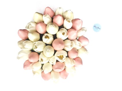 Kytice z jahod a květin - tulipány