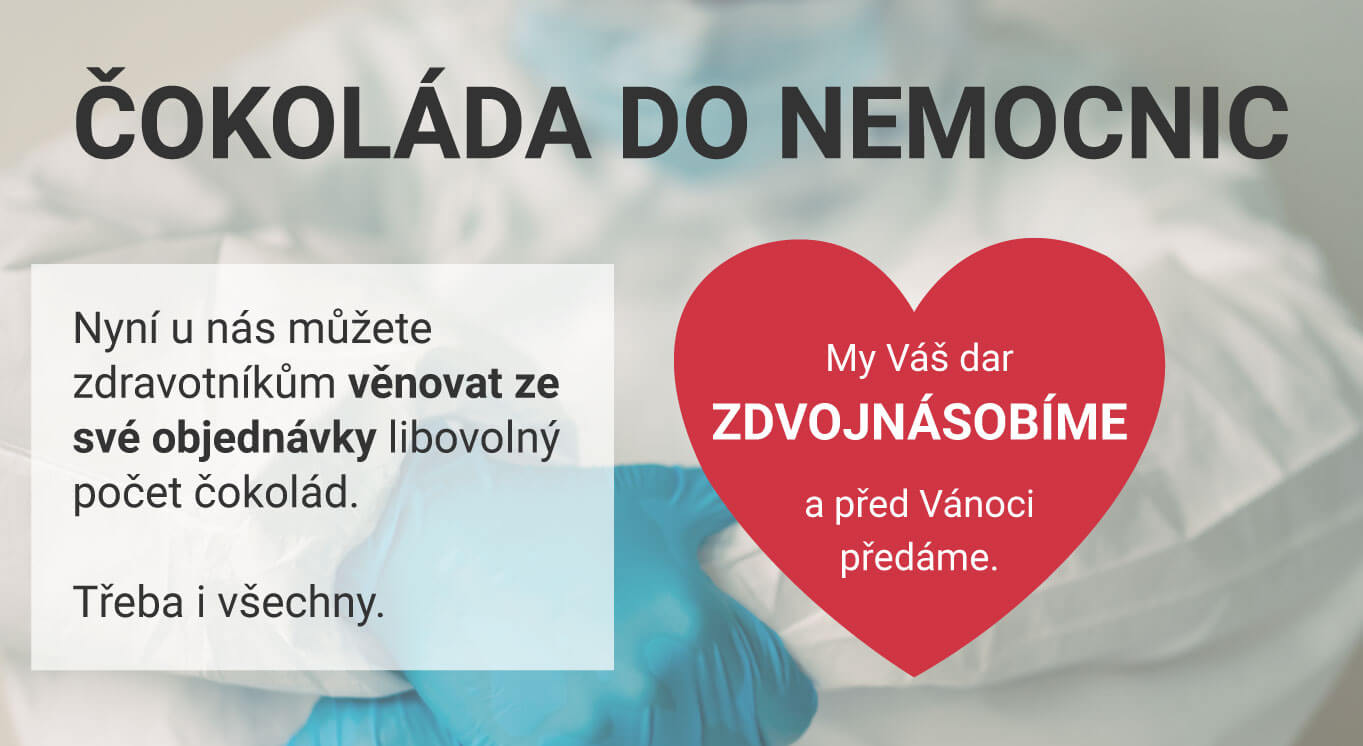 Čokoláda do nemocnic –⁠ pošlete s námi sladké vánoční povzbuzení