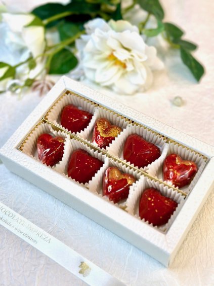 Pralinky nugát Hearts 8 ks.