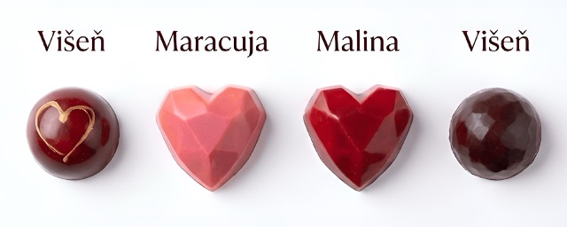 Dárková krabička pralinek 12 ks