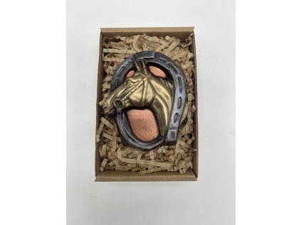Horseshoe with a horse - Chocolate emblem