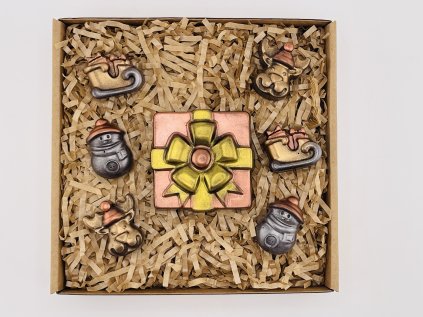 Chocolate Set - Christmas Present (Gold)