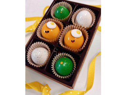 Geschenkbox mit 6 Pralinen - Küken