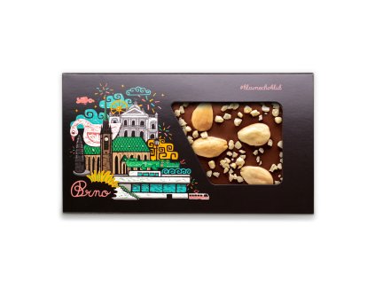 Brno | 38% mléčná čokoláda s mandlemi