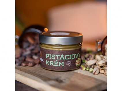 2245 4 pistaciovy krem pistacie 250g cokolada sladka tecka na vanocku na chleba na lzicku pro mlsne jazyky cokoladovna janek