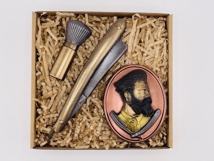 Chocolate retro shaving kit