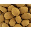 Milk chocolate covered almonds with cinnamon
