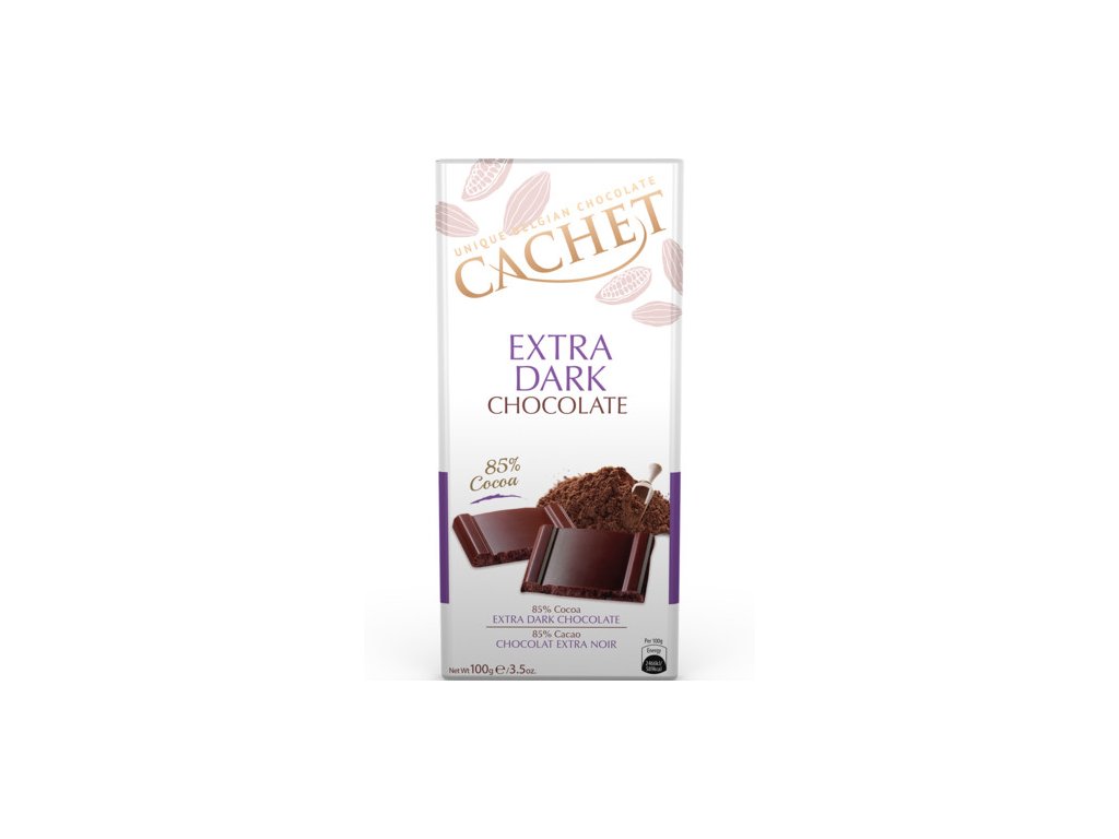 Tabulková čokoláda Cachet- Extra hořká 85%, 100 gr