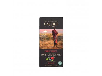 Tabulková čokoláda Cachet - BIO hořká 57% s lesním ovocem, 100 gr