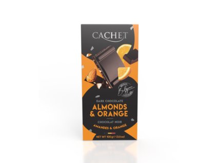21421 Cachet Dark Chocolate with Orange & Almonds