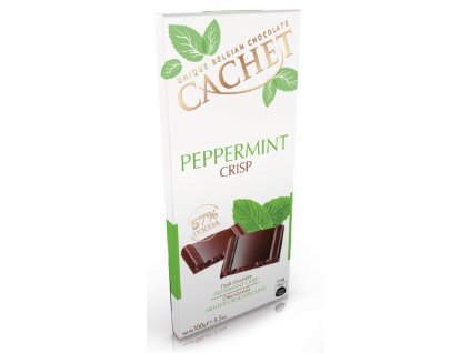 Tabulková čokoláda Cachet - Hořká s mátou, 100 G