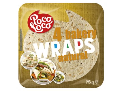Tortilla placky Poco Loco pšeničné - Přírodní 25 cm, 6 KG (karton)
