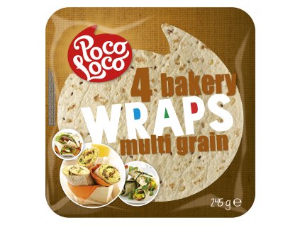 Tortilla placky Poco Loco pšeničné - Vícezrnné 25 cm, 6 KG (karton)