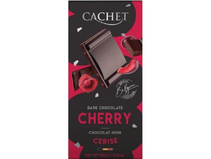 Tabulková čokoláda Cachet - Hořká s višní, 100 G