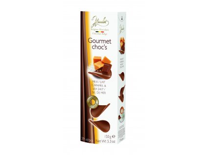 Belgické čokoládové chipsy Hamlet - Mléčné s karamelem & mořskou solí, 150 G