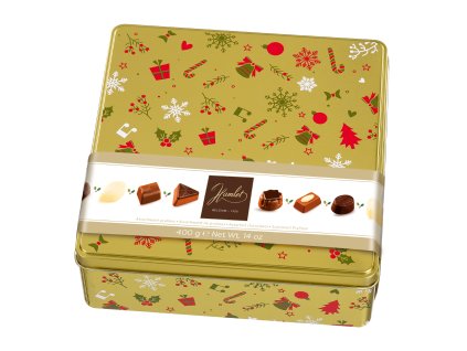 Belgické pralinky Hamlet - Vánoční pralinky v plechu, 400 G