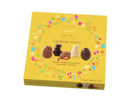 Belgické pralinky Hamlet - Velikonoční Mini's figurky s karamelem, 175 G