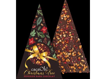 Tabulková čokoláda cacaOh! - Hořká čokoláda s mandlemi a malinami, 160 G