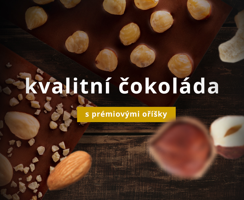 kvalitní čokoláda s prémiovými oříšky