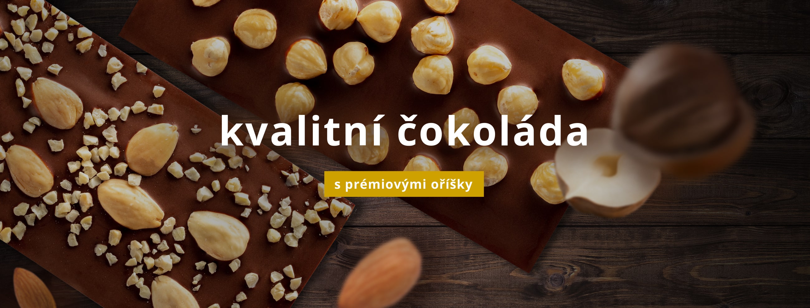 Kvalitní čokoláda s prémiovými oříšky