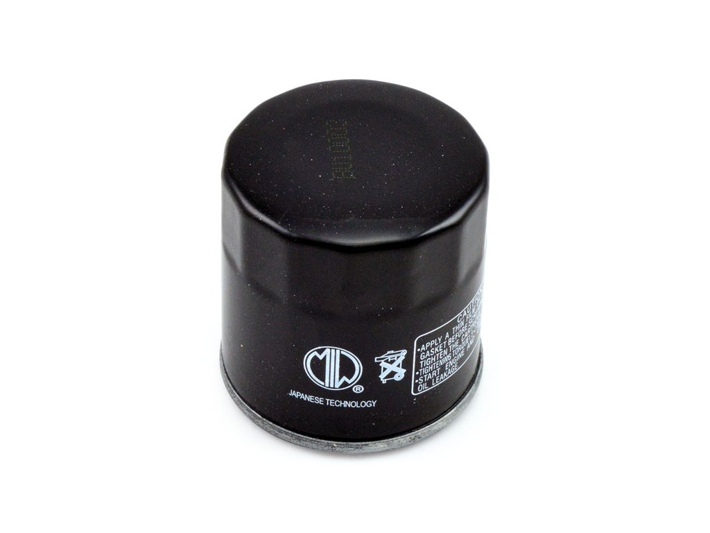 MIW, spin-on oil filter. Black