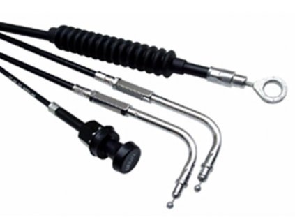 Kabel lanko plynu černý / délka - 47.3 / Throttle Cable, Keihin Black