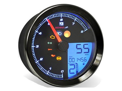 KOSO HD-01 Speedo/Tacho, Black