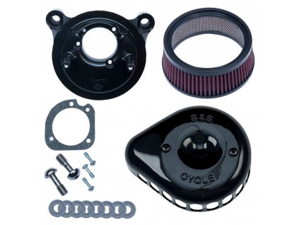 S&S  Mini Teardrop Stealth Kit Vzduchový filtr, Stock Delphi EFI, Černý