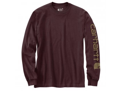 Triko Carhartt Relaxed Fit Heavyweight Long Sleeve Logo Sleeve Graphic T-Shirt (Velikost L)