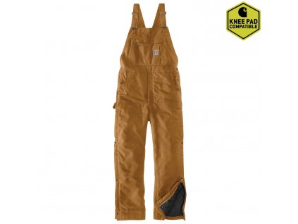 Kalhoty laclové Carhartt Loose Fit Firm Duck Insulated Bib Overall (Velikost L)