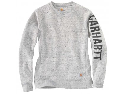 Dámská mikina Carhartt Relaxed Fit Mdweight Crewneck Block Logo Sleeve Graphic Sweatshirt (Velikost L)