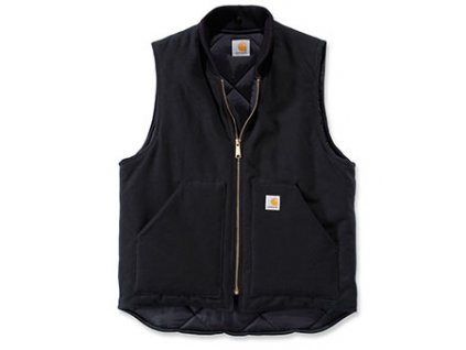 Vesta Carhartt černá Duck Vest Arctic Quilt Lined (Velikost L)