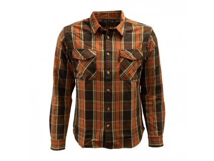 Košile 13 1/2 Woodland checkered shirt brown/orange