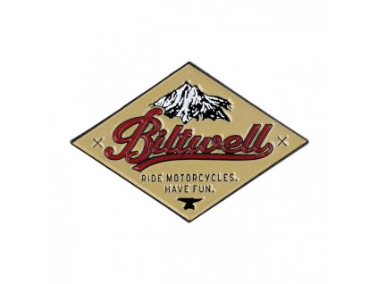 Biltwell enamel pin CRS red, beige