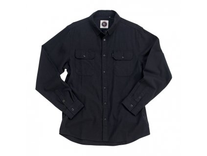 Košile Biltwell Blackout flannel shirt black